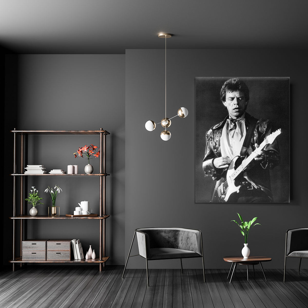 Mick Jagger on guitar Canvas Print or Poster - Canvas Art Rocks - 5