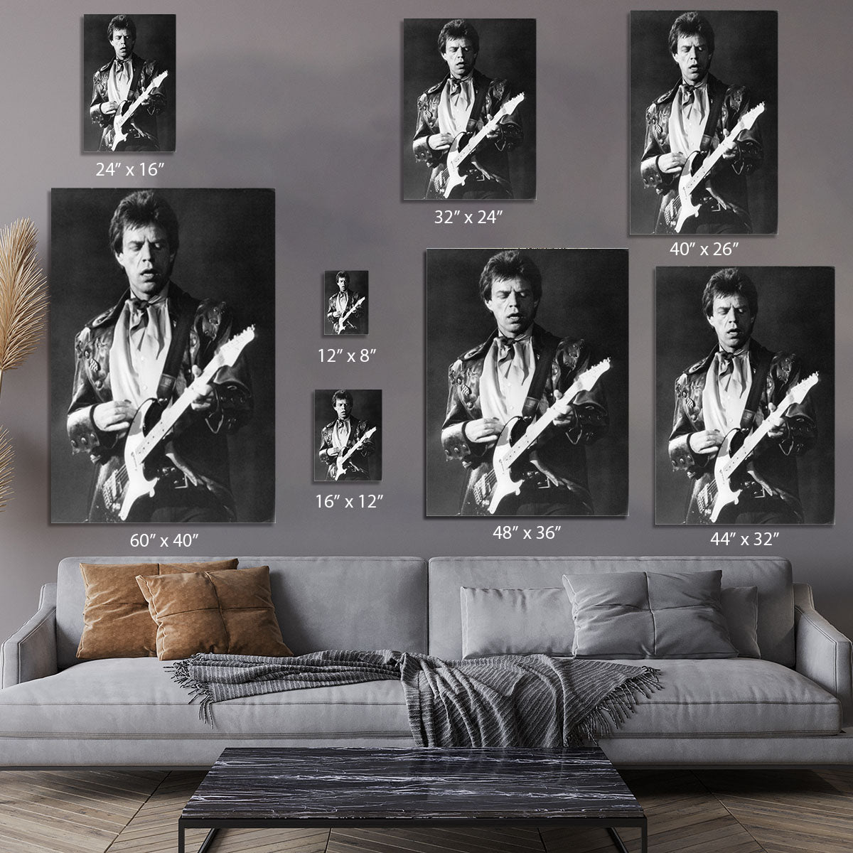 Mick Jagger on guitar Canvas Print or Poster - Canvas Art Rocks - 7