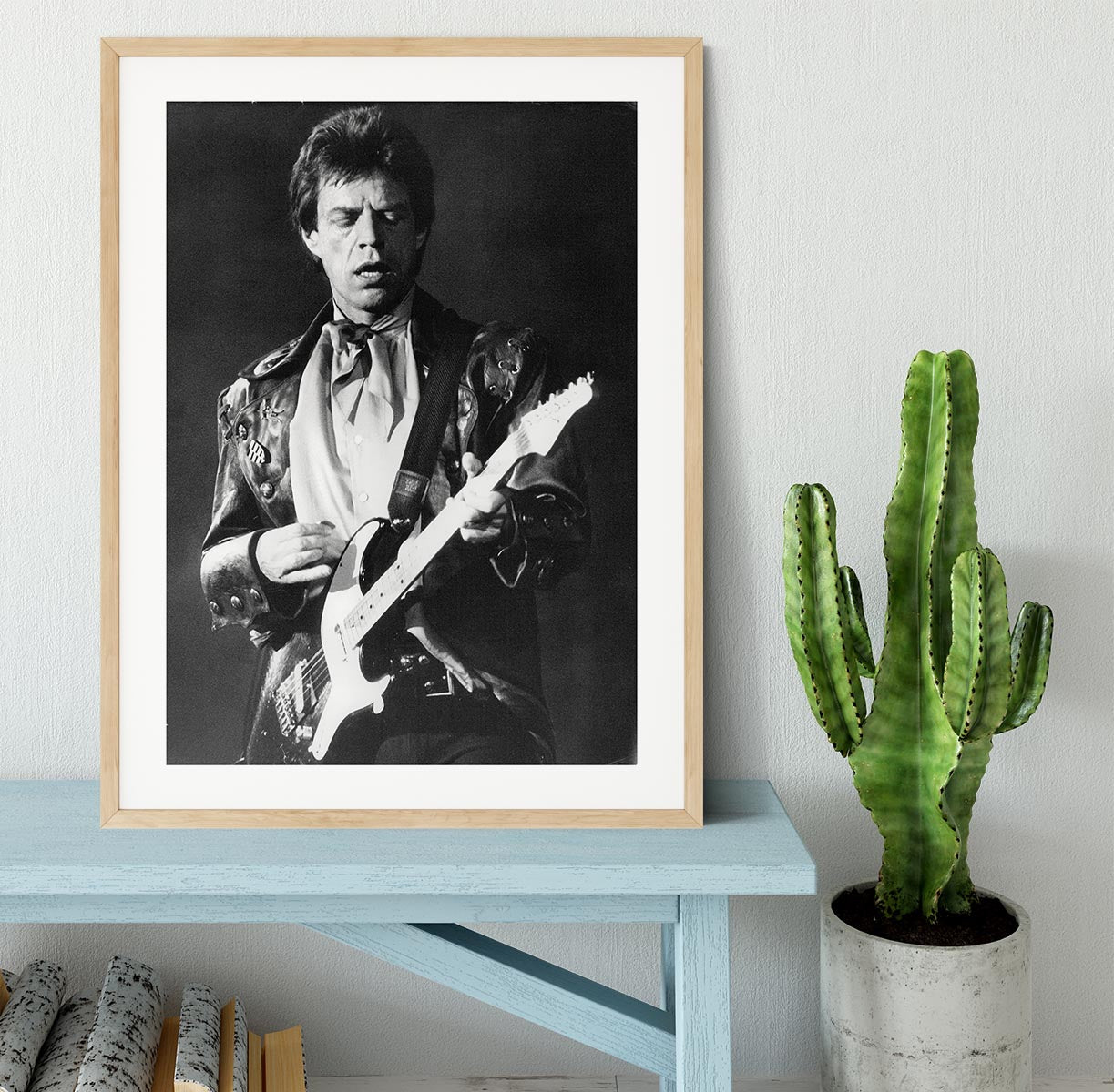 Mick Jagger on guitar Framed Print - Canvas Art Rocks - 3