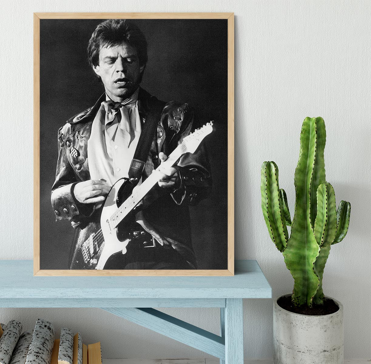 Mick Jagger on guitar Framed Print - Canvas Art Rocks - 4