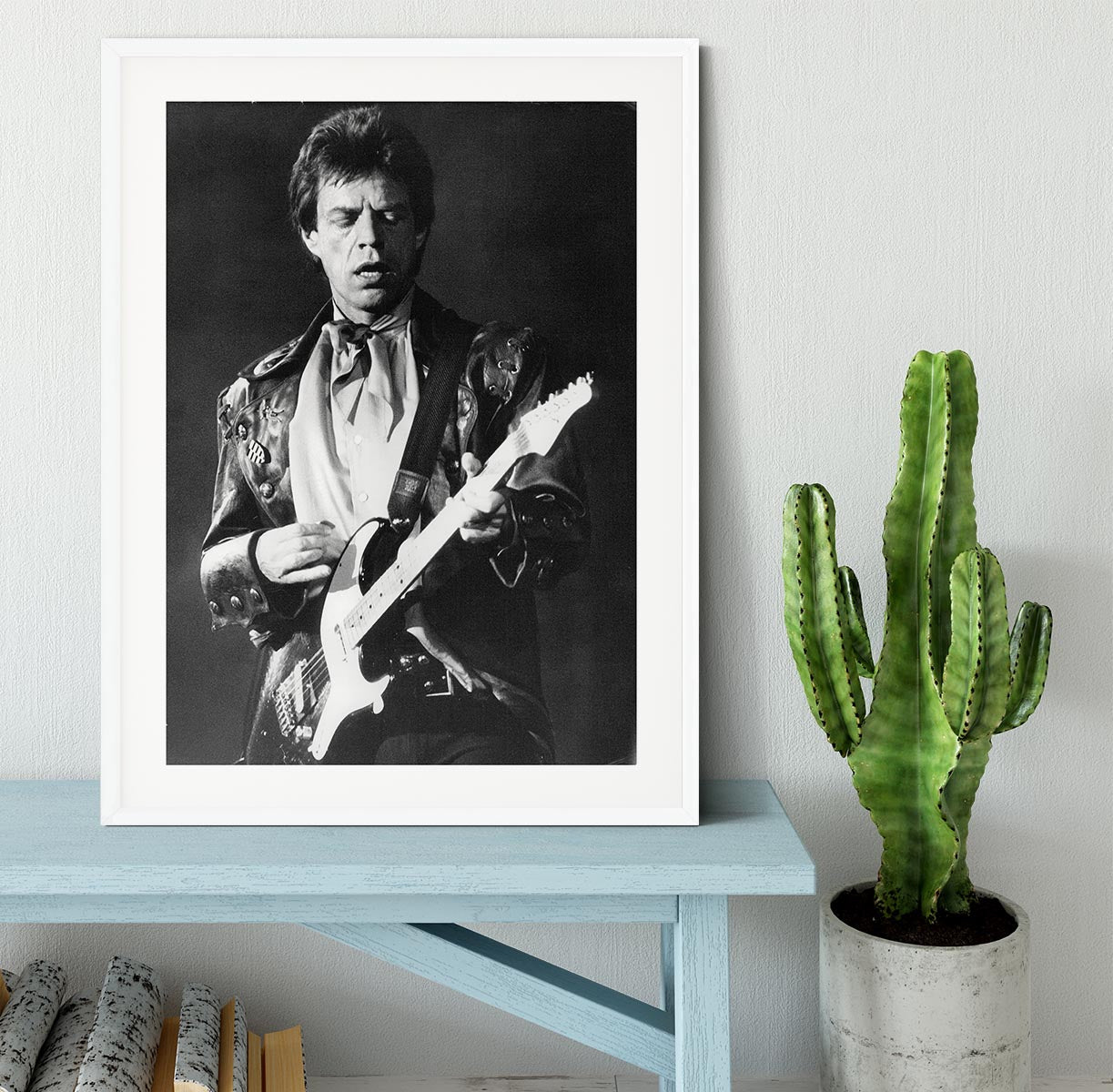 Mick Jagger on guitar Framed Print - Canvas Art Rocks - 5