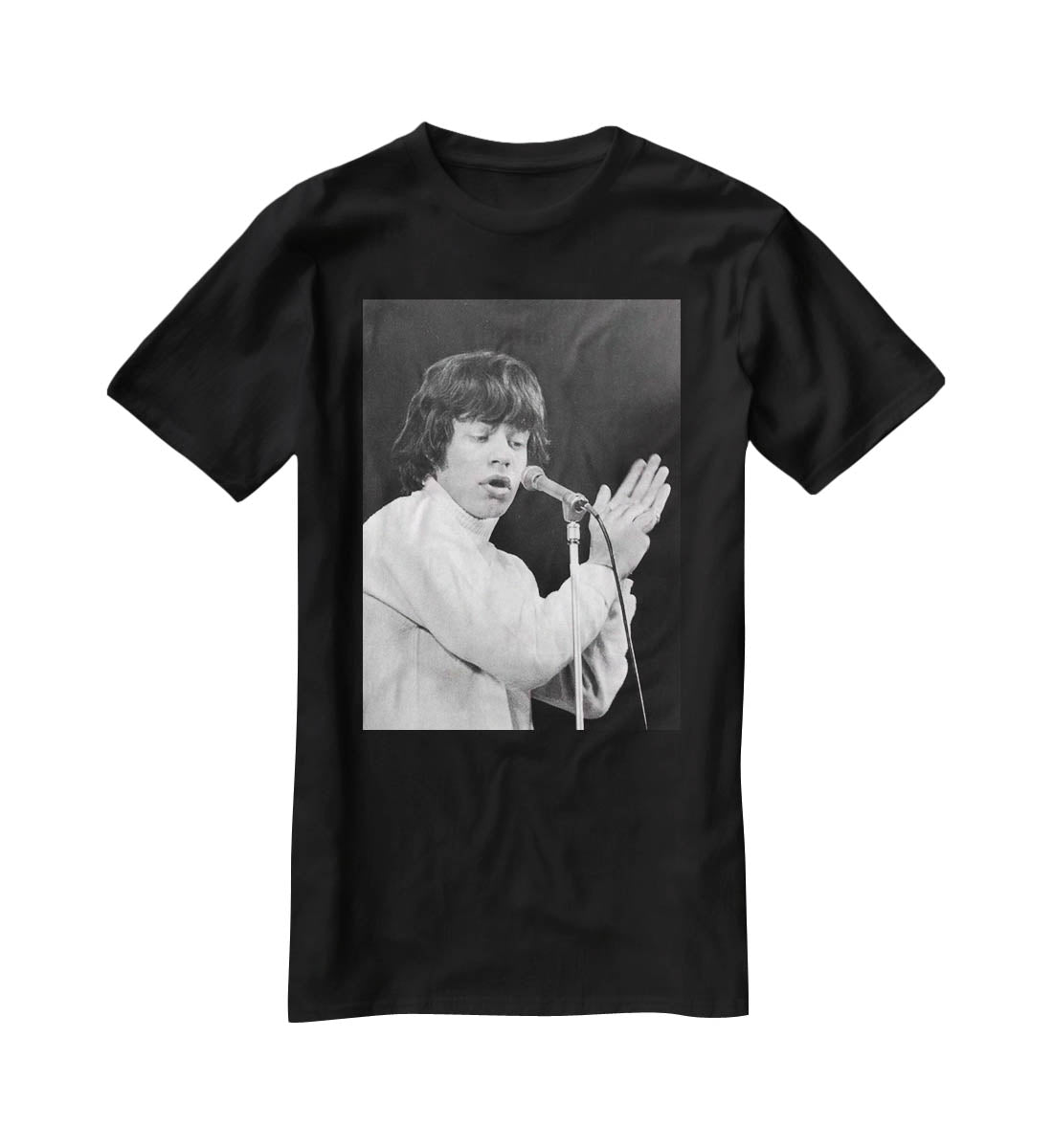 Mick Jagger on stage in 1965 T-Shirt - Canvas Art Rocks - 1