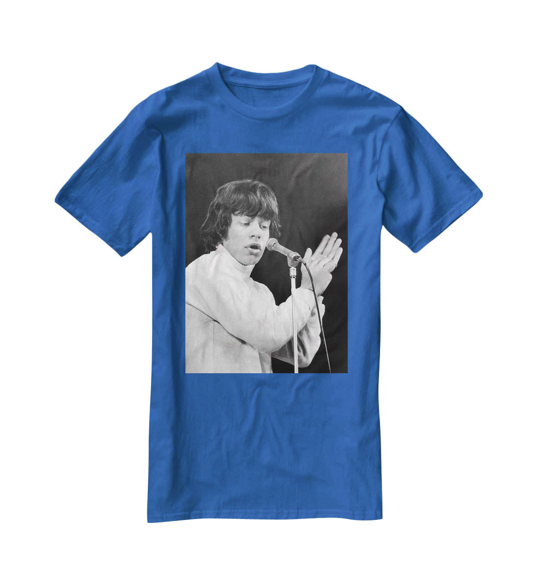 Mick Jagger on stage in 1965 T-Shirt - Canvas Art Rocks - 2