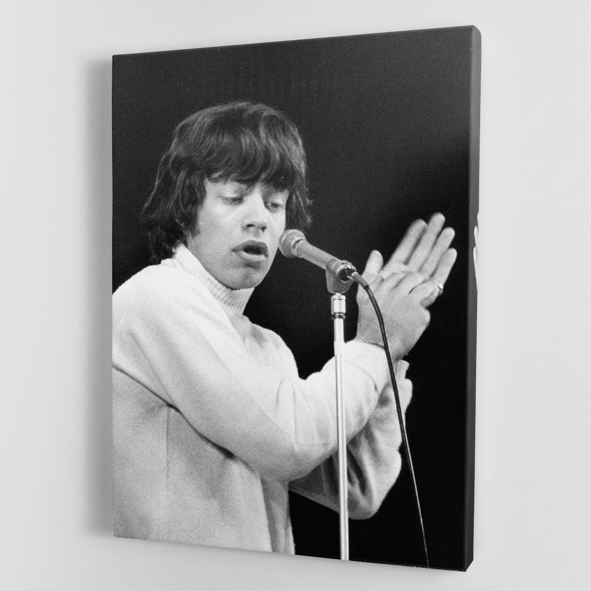 Mick Jagger on stage in 1965 Canvas Print or Poster - Canvas Art Rocks - 1