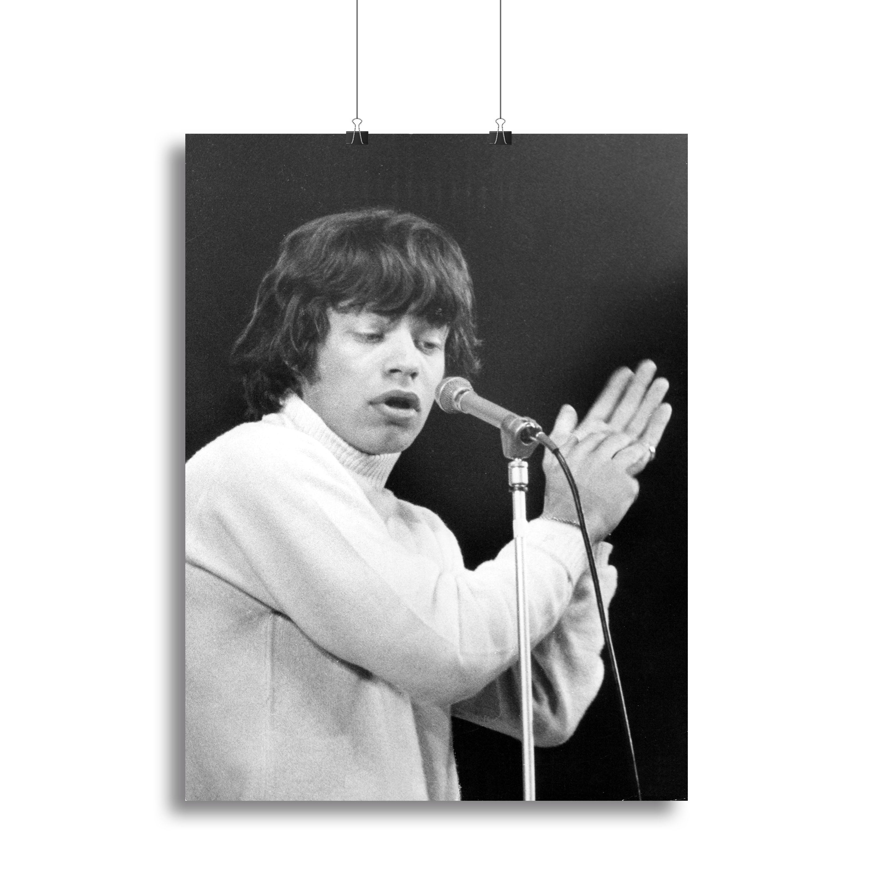 Mick Jagger on stage in 1965 Canvas Print or Poster - Canvas Art Rocks - 2