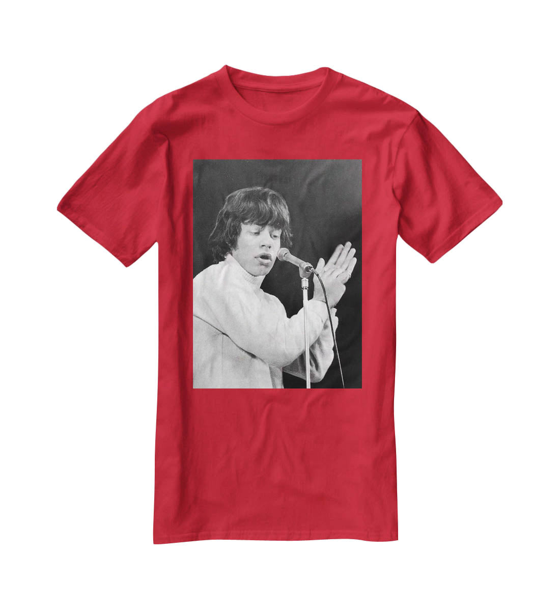 Mick Jagger on stage in 1965 T-Shirt - Canvas Art Rocks - 4