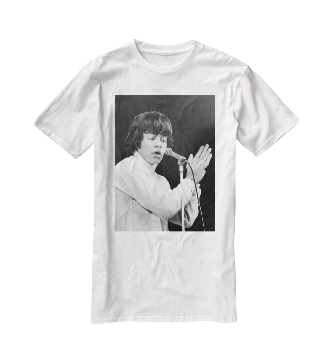 Mick Jagger on stage in 1965 T-Shirt - Canvas Art Rocks - 5