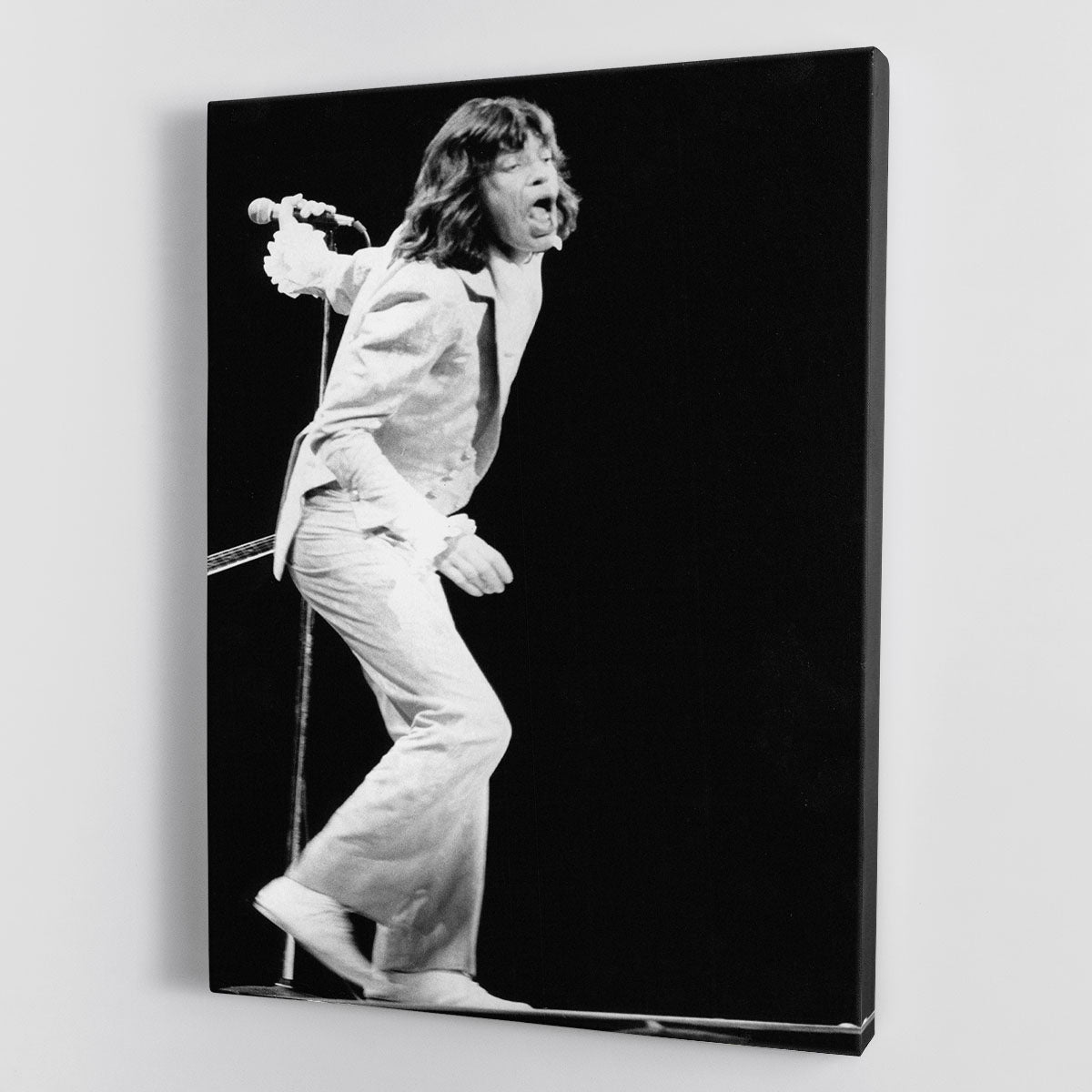 Mick Jagger on stage seventies Canvas Print or Poster - Canvas Art Rocks - 1