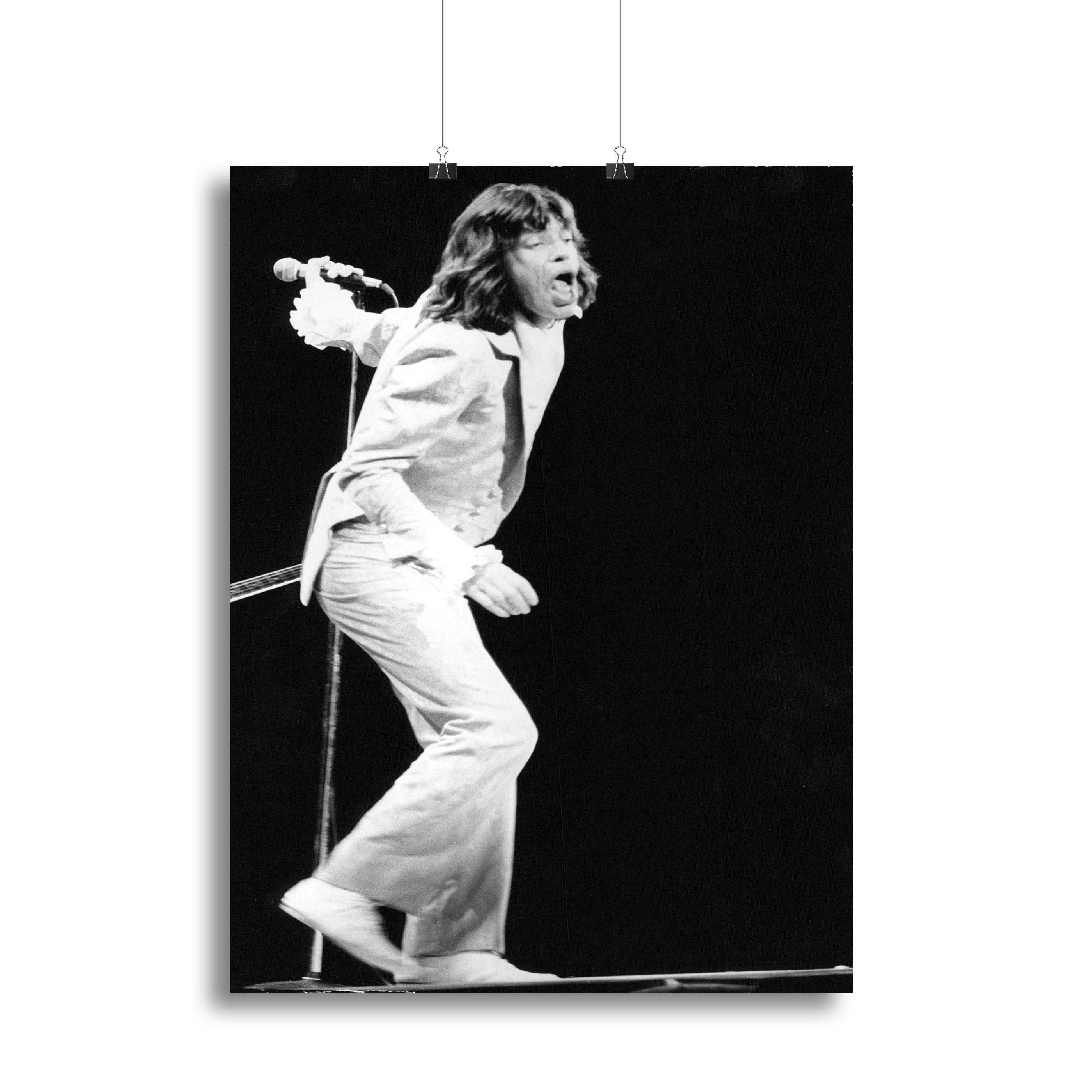 Mick Jagger on stage seventies Canvas Print or Poster - Canvas Art Rocks - 2