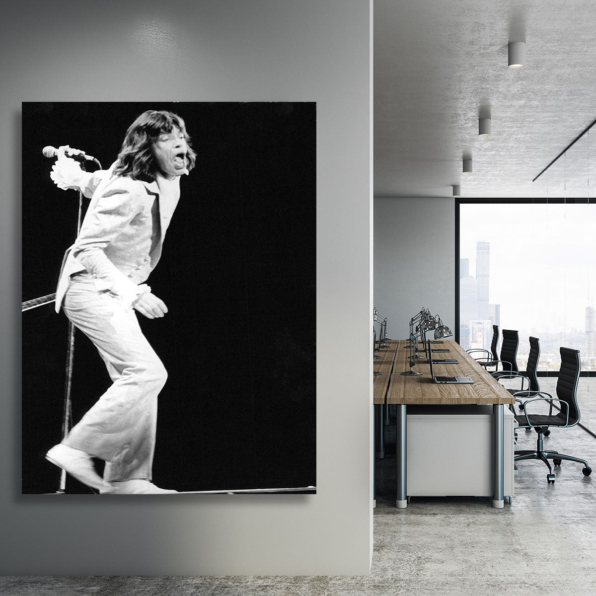 Mick Jagger on stage seventies Canvas Print or Poster - Canvas Art Rocks - 3