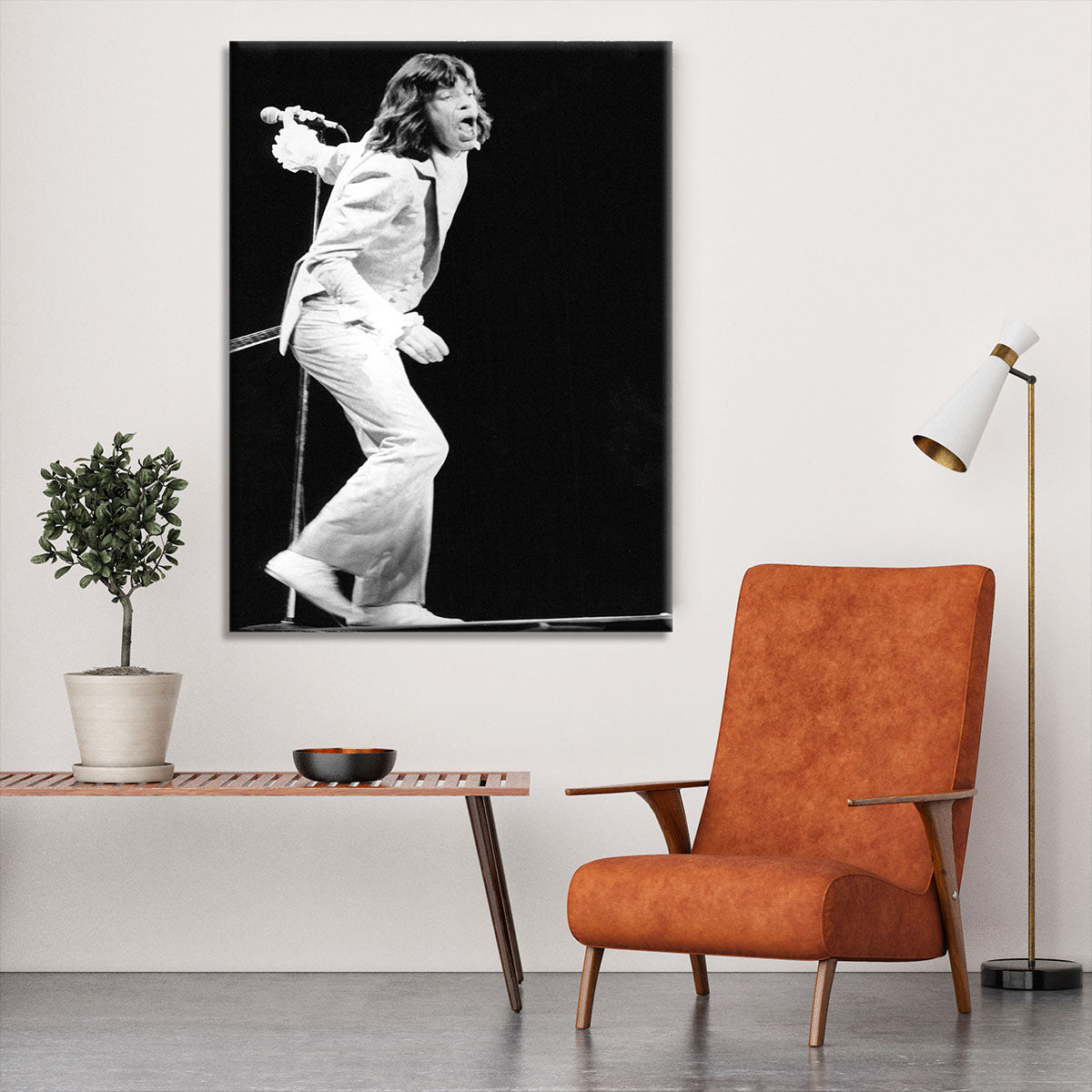 Mick Jagger on stage seventies Canvas Print or Poster - Canvas Art Rocks - 6