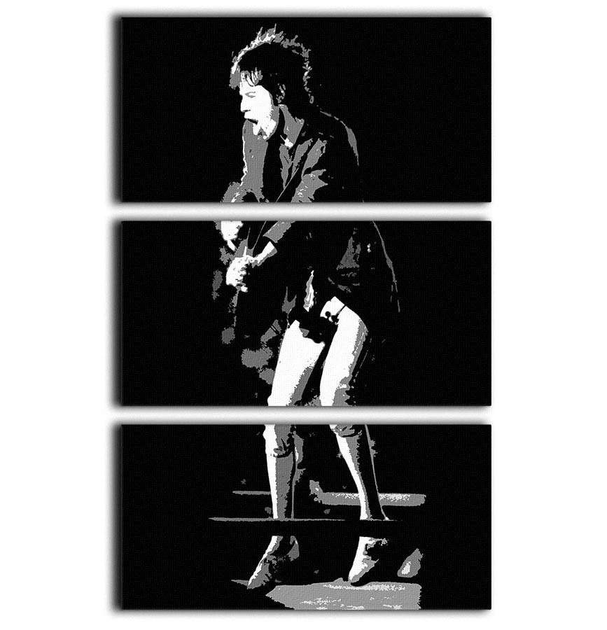 Mick Jagger pedal pusher style 3 Split Panel Canvas Print - Canvas Art Rocks - 1