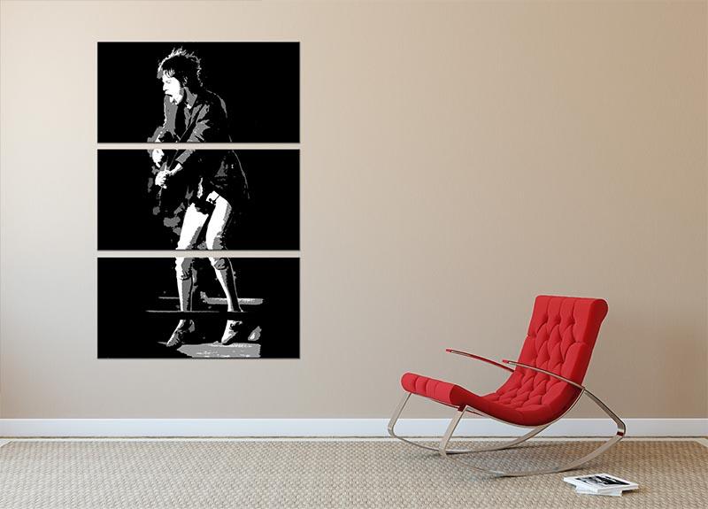 Mick Jagger pedal pusher style 3 Split Panel Canvas Print - Canvas Art Rocks - 2