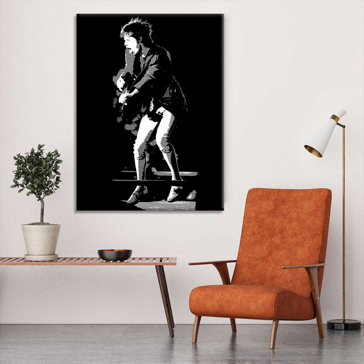Mick Jagger pedal pusher style Canvas Print or Poster - Canvas Art Rocks - 6