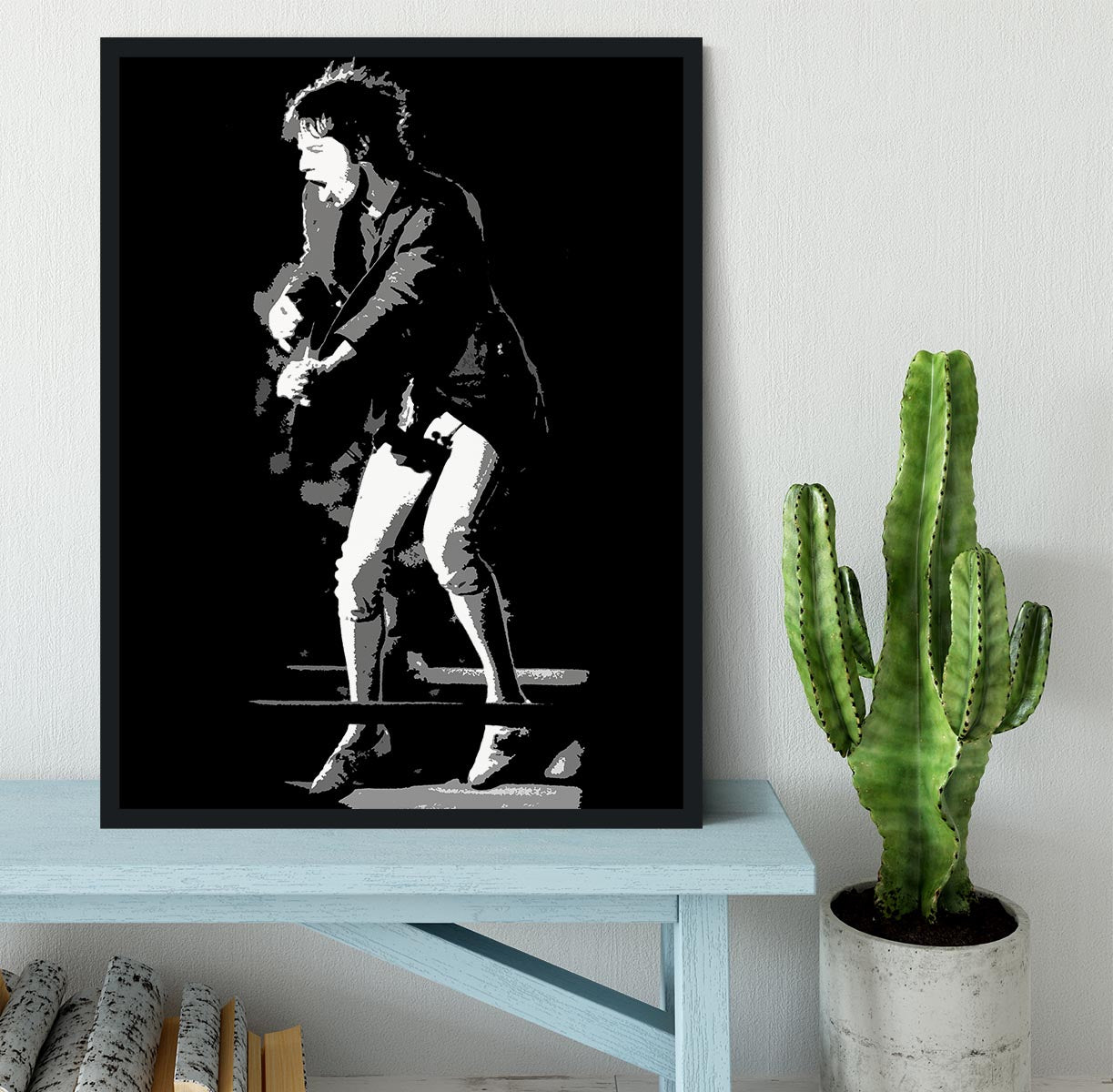 Mick Jagger pedal pusher style Framed Print - Canvas Art Rocks - 2