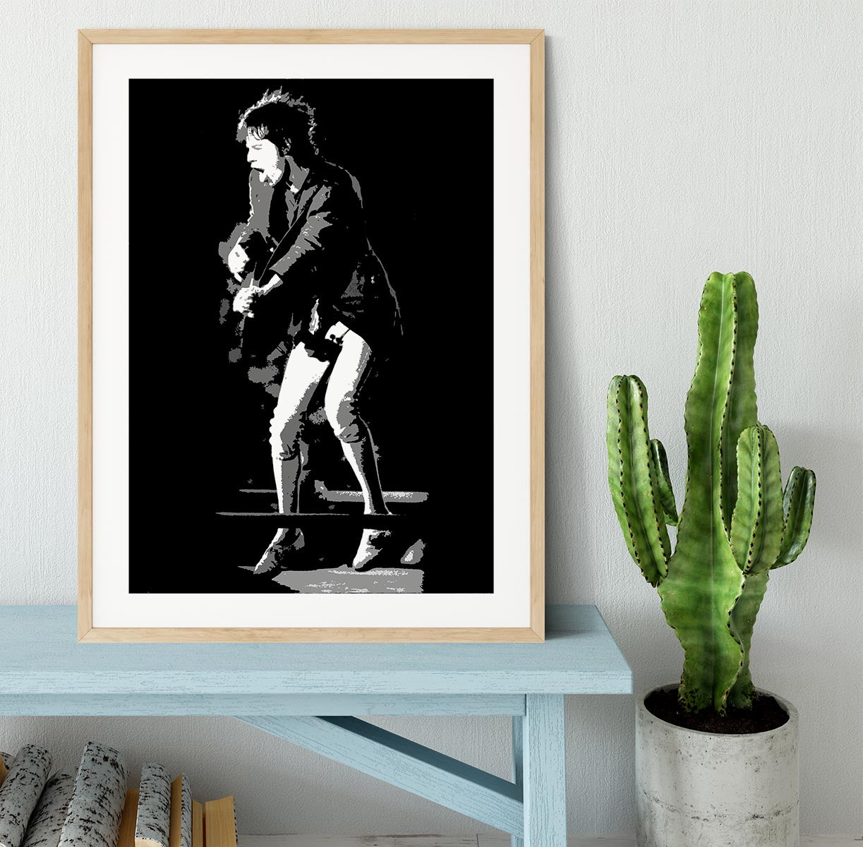 Mick Jagger pedal pusher style Framed Print - Canvas Art Rocks - 3