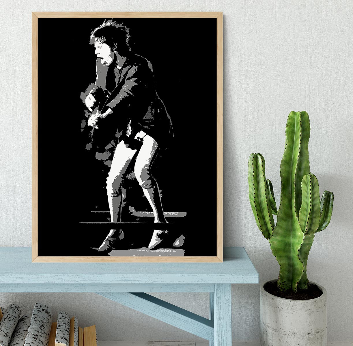 Mick Jagger pedal pusher style Framed Print - Canvas Art Rocks - 4