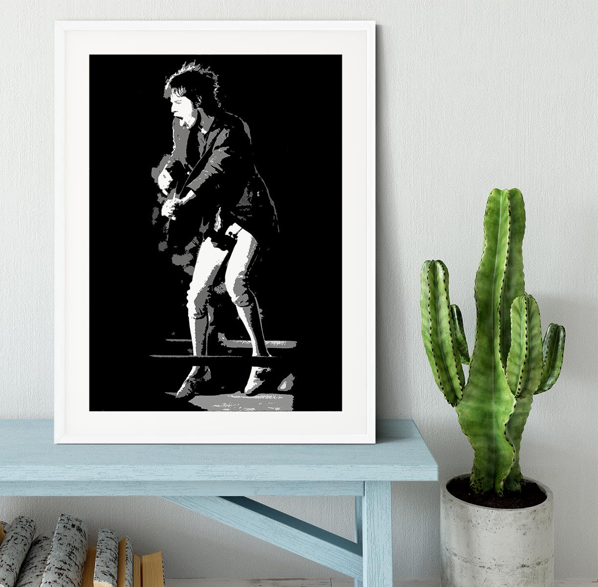 Mick Jagger pedal pusher style Framed Print - Canvas Art Rocks - 5