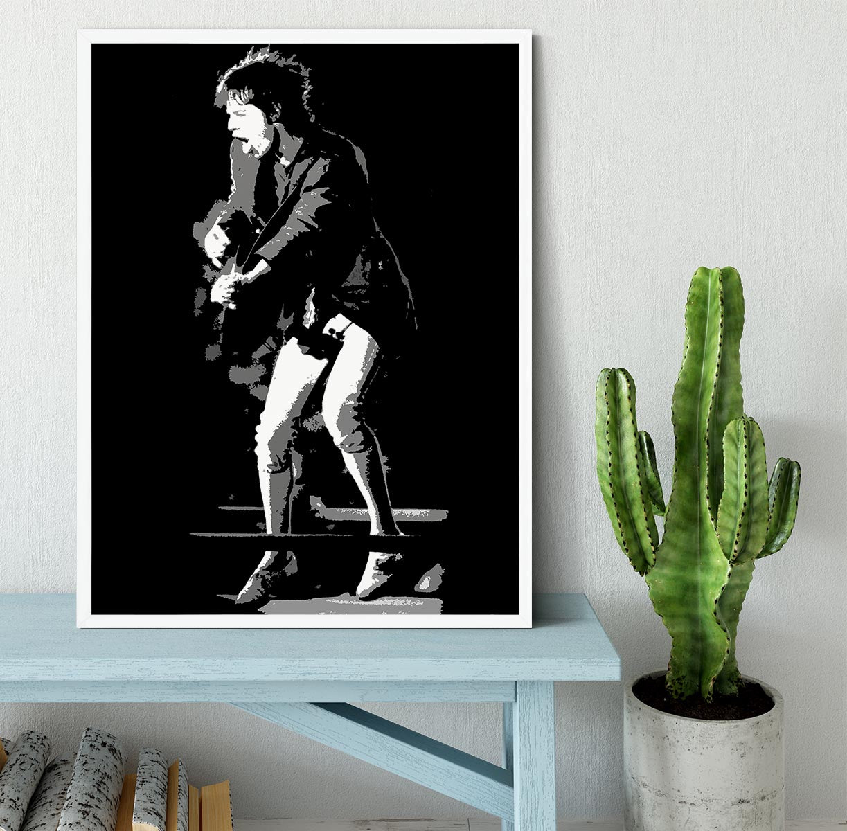 Mick Jagger pedal pusher style Framed Print - Canvas Art Rocks -6