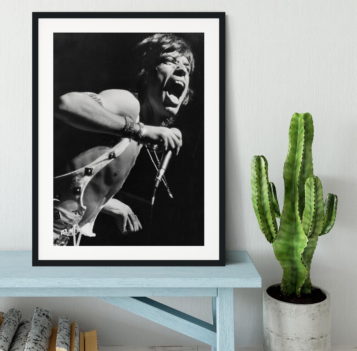 Mick Jagger performs in Vienna Framed Print - Canvas Art Rocks - 1