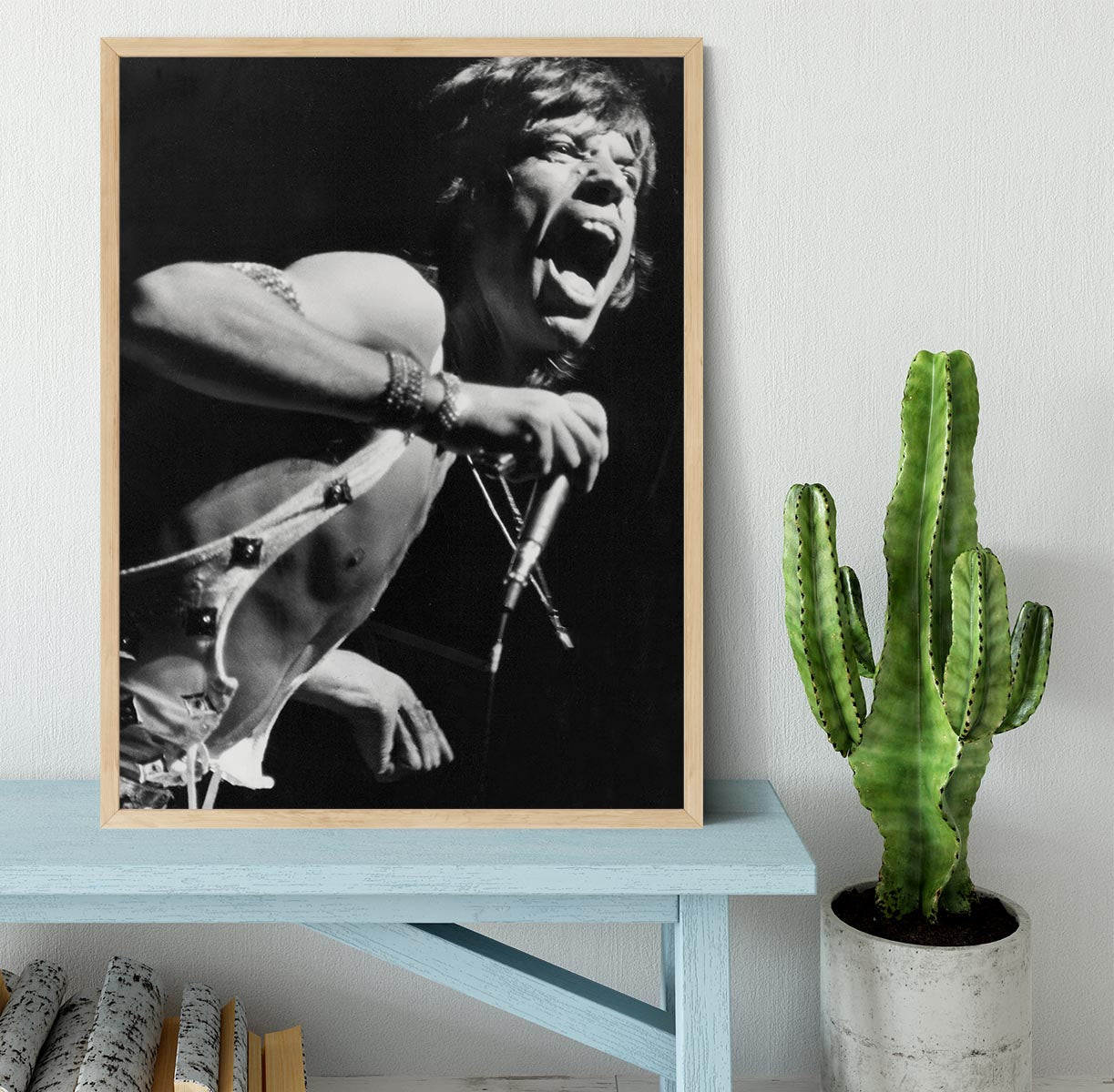 Mick Jagger performs in Vienna Framed Print - Canvas Art Rocks - 4