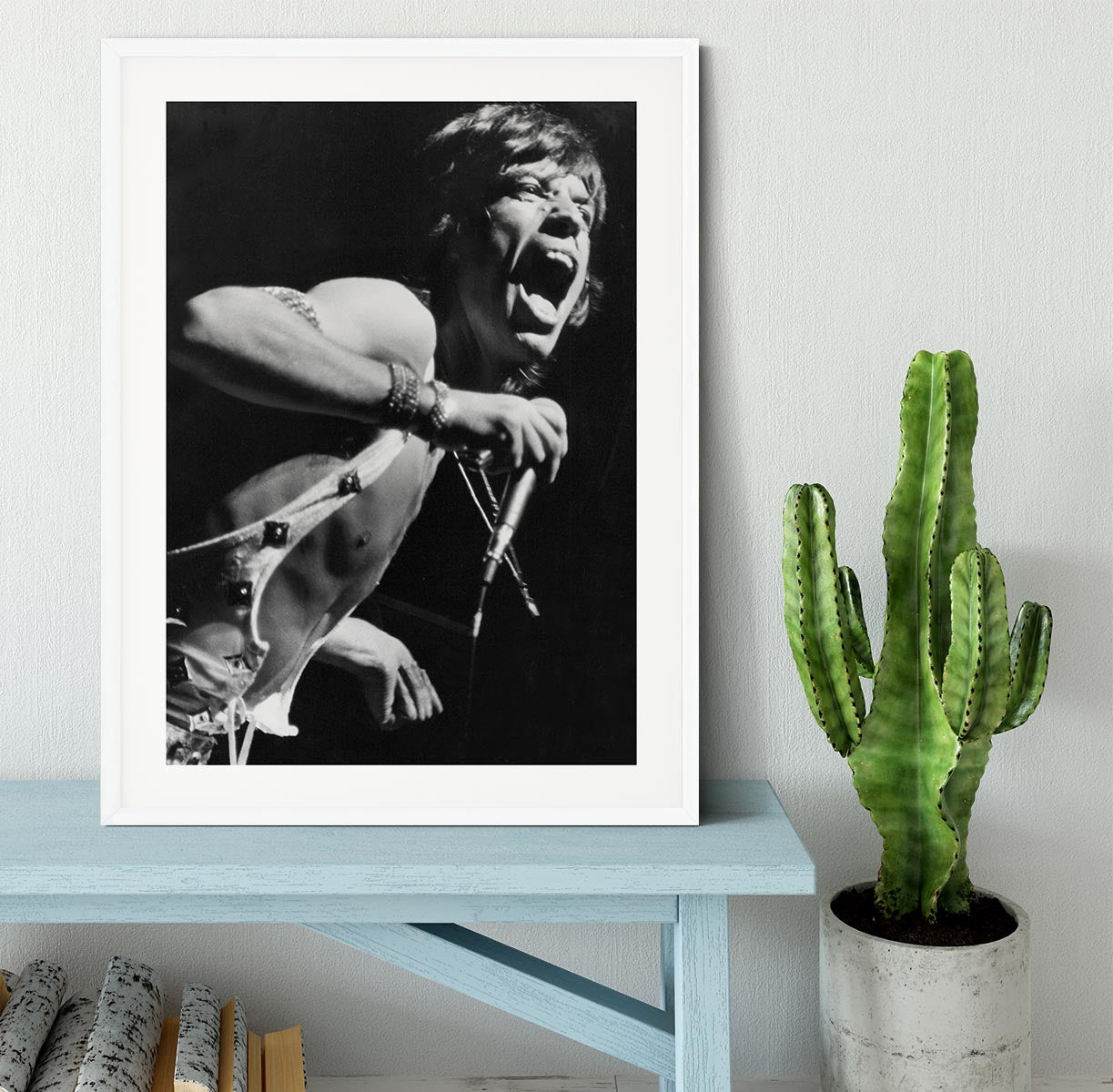 Mick Jagger performs in Vienna Framed Print - Canvas Art Rocks - 5