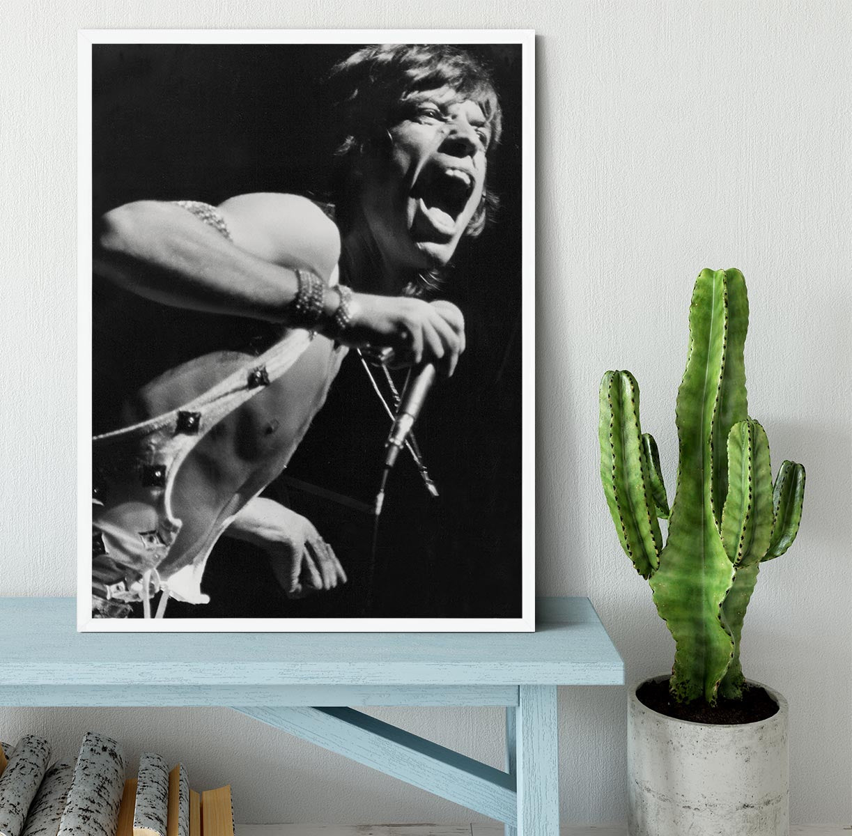 Mick Jagger performs in Vienna Framed Print - Canvas Art Rocks -6