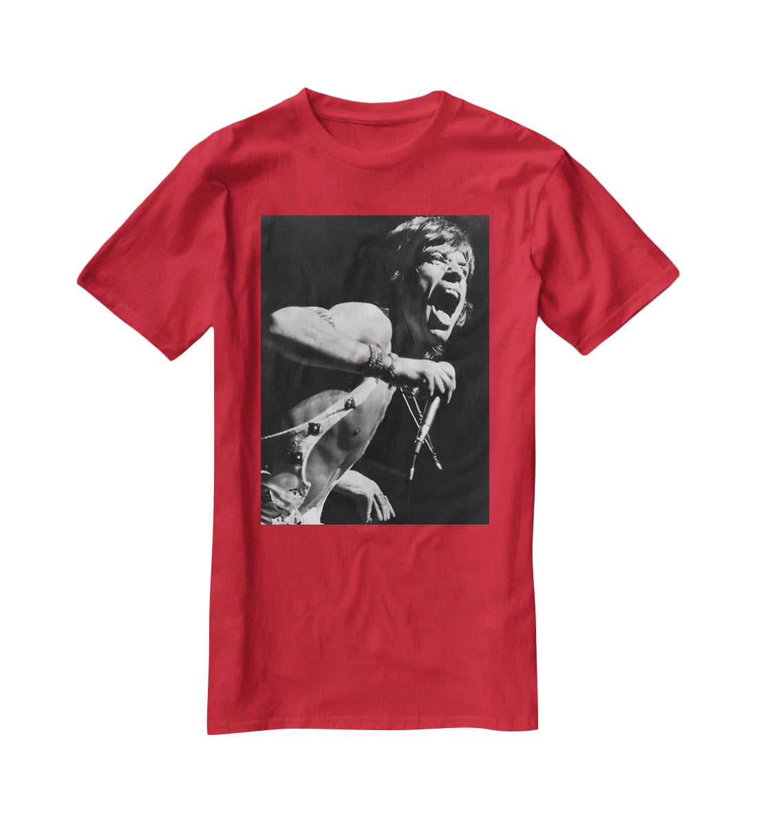 Mick Jagger performs in Vienna T-Shirt - Canvas Art Rocks - 4