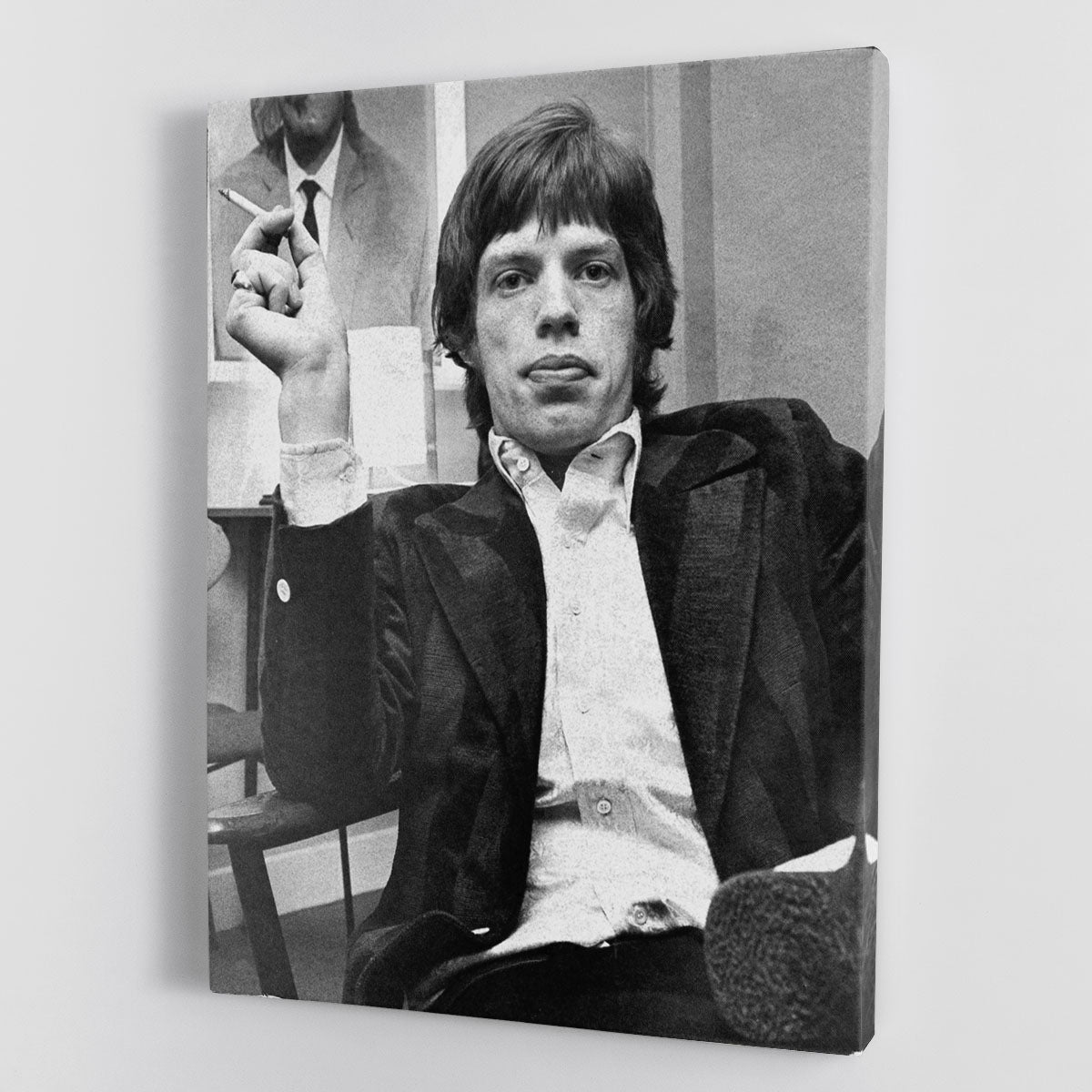 Mick Jagger with a smoke Canvas Print or Poster - Canvas Art Rocks - 1