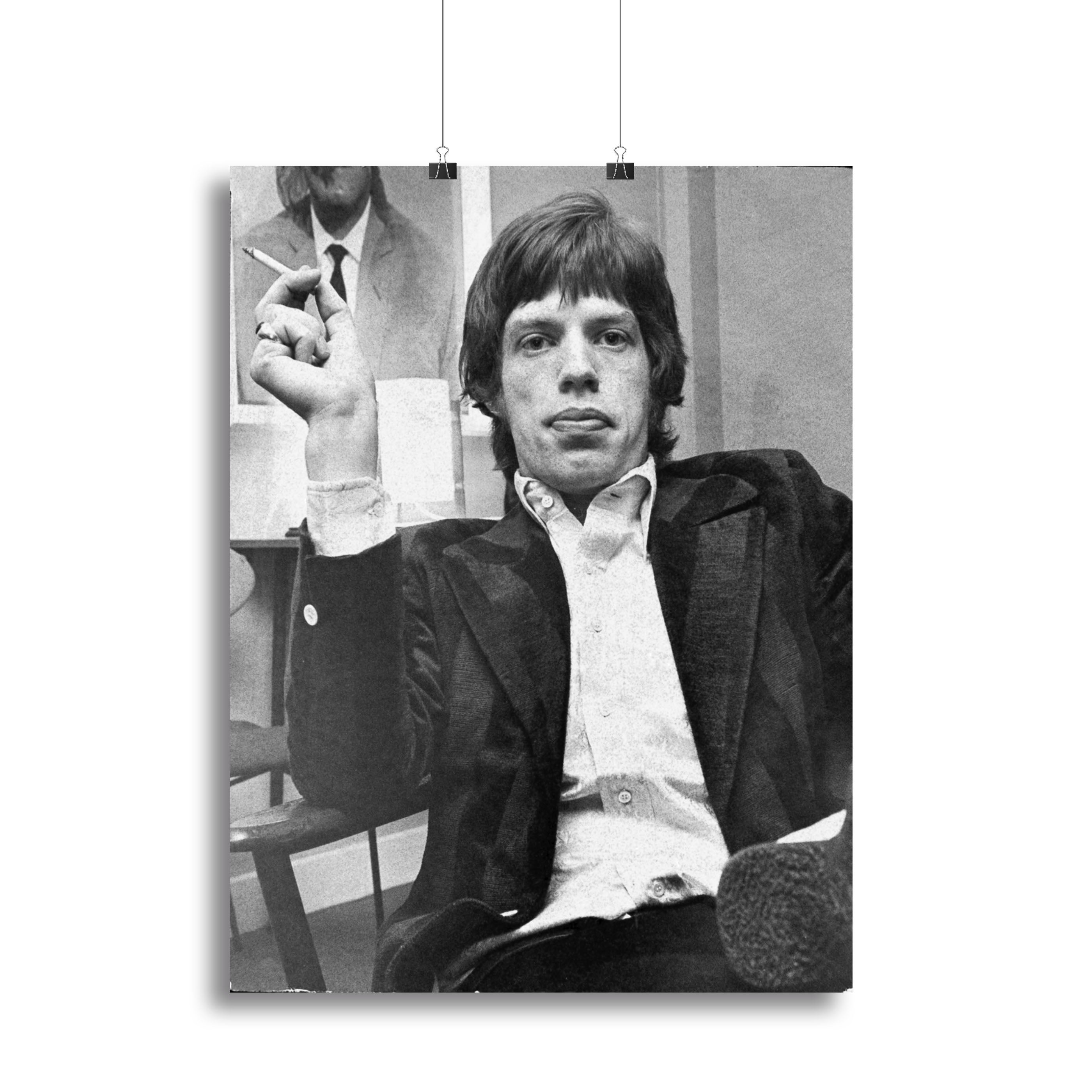 Mick Jagger with a smoke Canvas Print or Poster - Canvas Art Rocks - 2