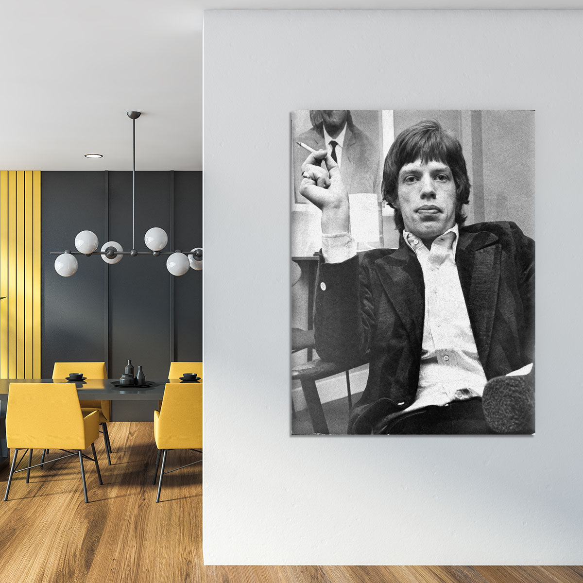 Mick Jagger with a smoke Canvas Print or Poster - Canvas Art Rocks - 4