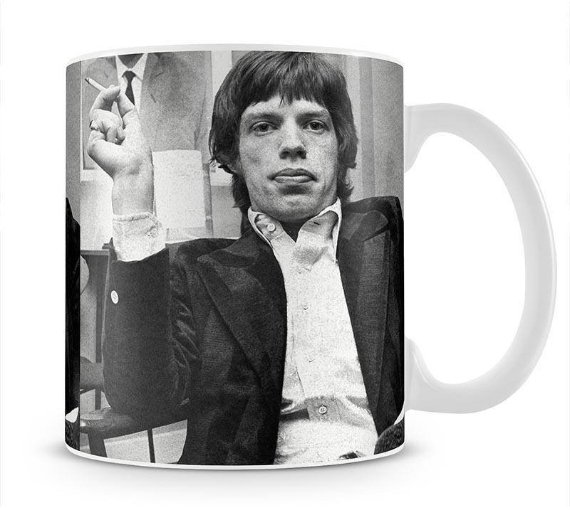 Mick Jagger with a smoke Mug - Canvas Art Rocks - 1