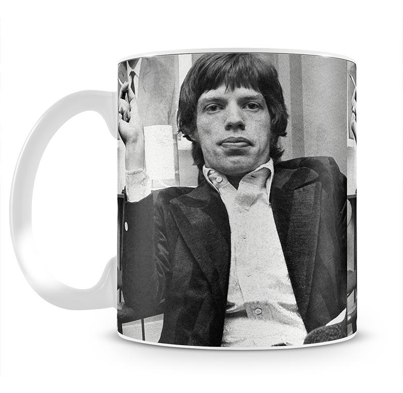 Mick Jagger with a smoke Mug - Canvas Art Rocks - 2