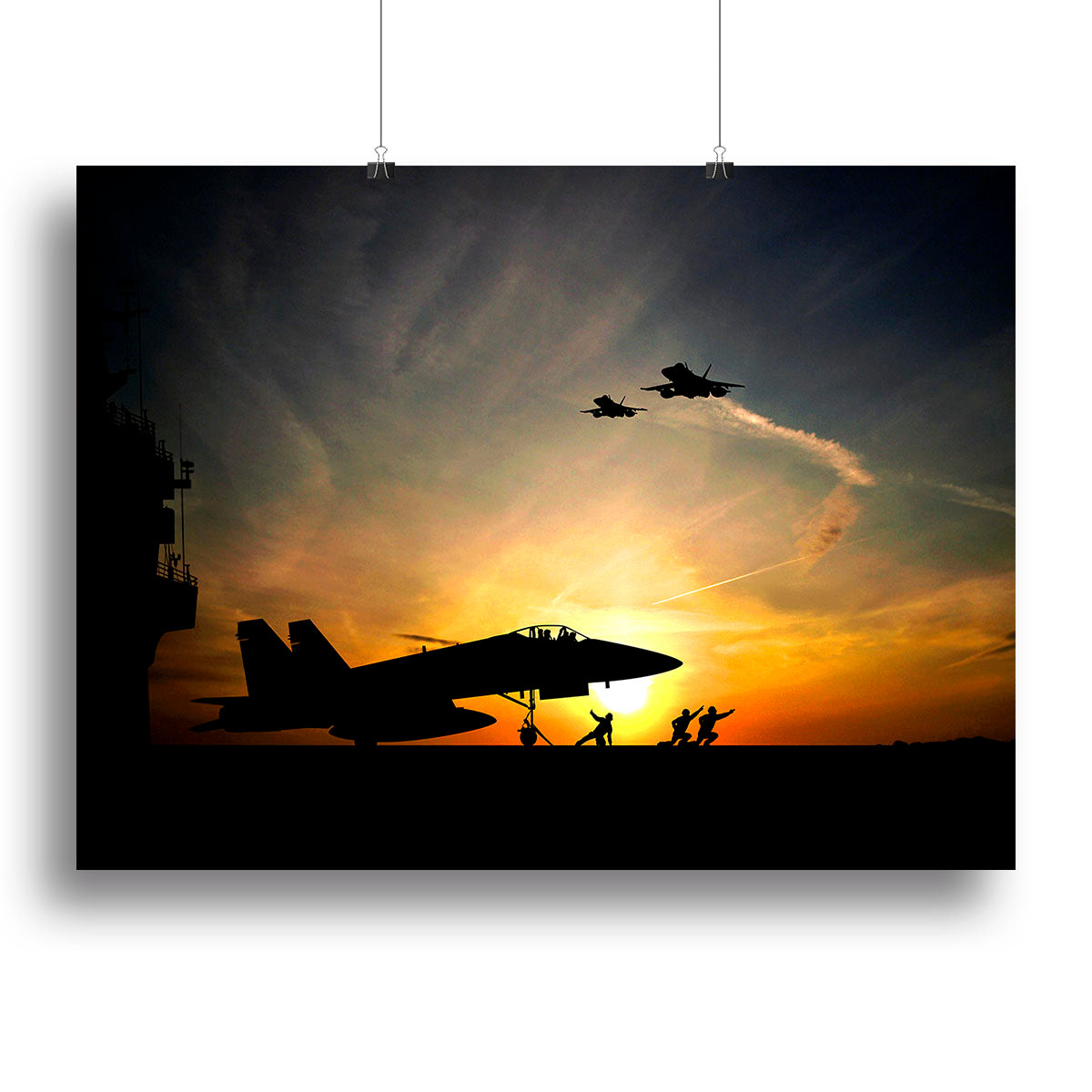 Military aircraft before take-off Canvas Print or Poster - Canvas Art Rocks - 2