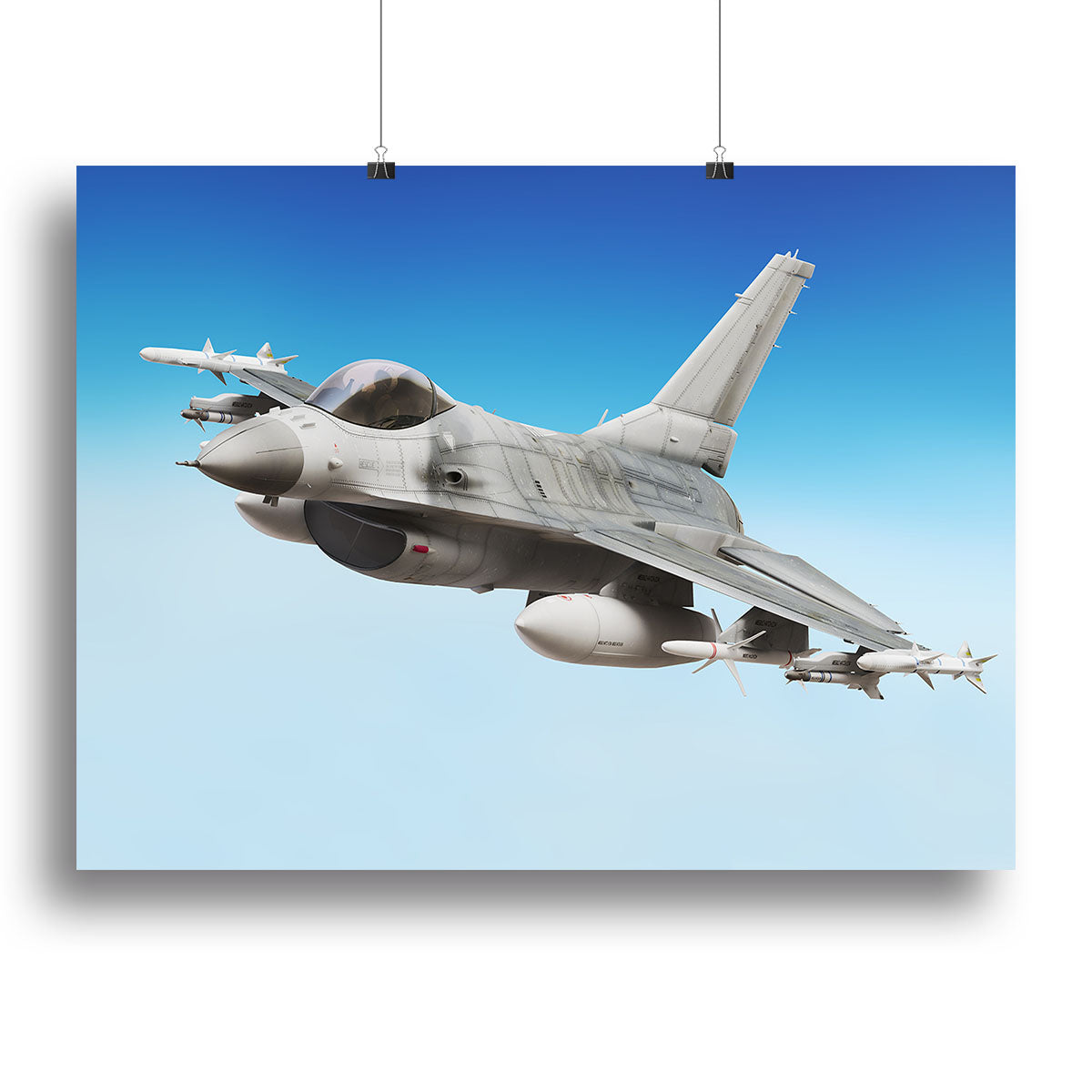 Military fighter jet close up Canvas Print or Poster - Canvas Art Rocks - 2