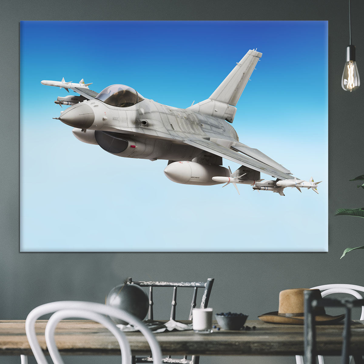 Military fighter jet close up Canvas Print or Poster - Canvas Art Rocks - 3