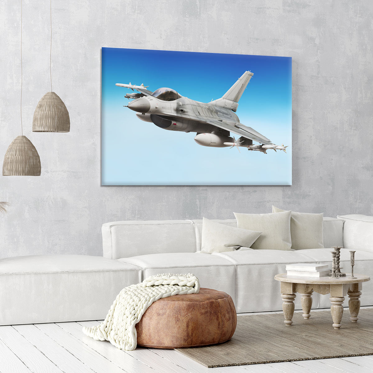 Military fighter jet close up Canvas Print or Poster - Canvas Art Rocks - 6