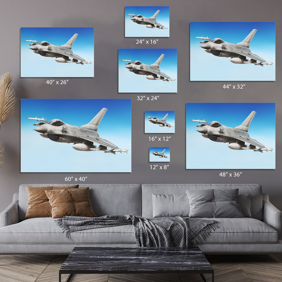 Military fighter jet close up Canvas Print or Poster - Canvas Art Rocks - 7