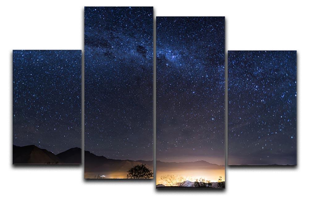 Milky Way over the Elqui Valley 4 Split Panel Canvas  - Canvas Art Rocks - 1