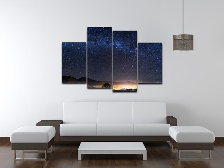 Milky Way over the Elqui Valley 4 Split Panel Canvas - Canvas Art Rocks - 3