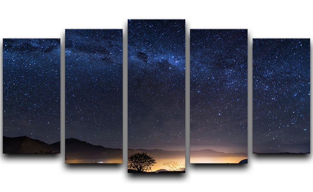 Milky Way over the Elqui Valley 5 Split Panel Canvas  - Canvas Art Rocks - 1