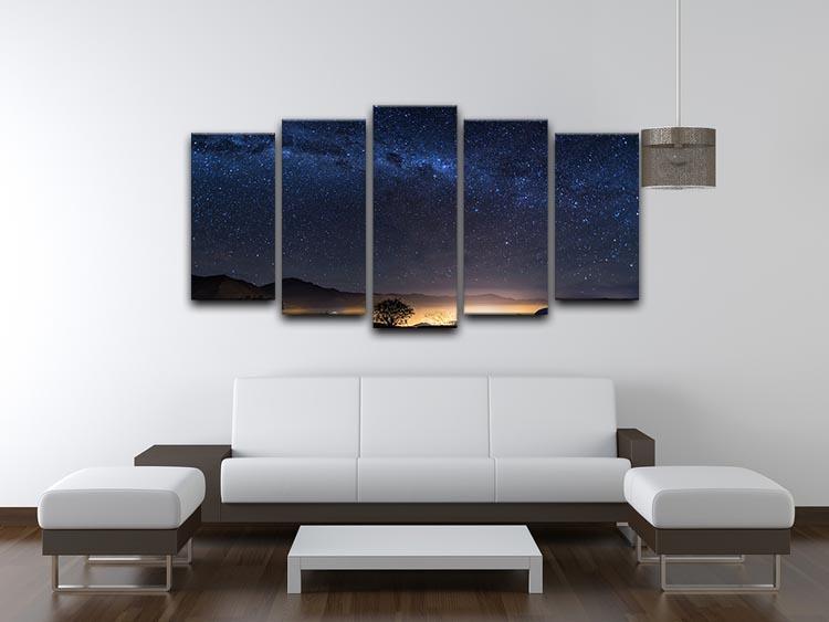 Milky Way over the Elqui Valley 5 Split Panel Canvas - Canvas Art Rocks - 3