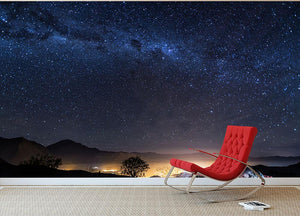 Milky Way over the Elqui Valley Wall Mural Wallpaper - Canvas Art Rocks - 2