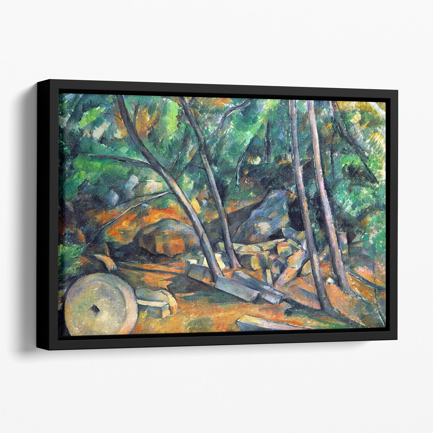 Mill Stone by Cezanne Floating Framed Canvas - Canvas Art Rocks - 1