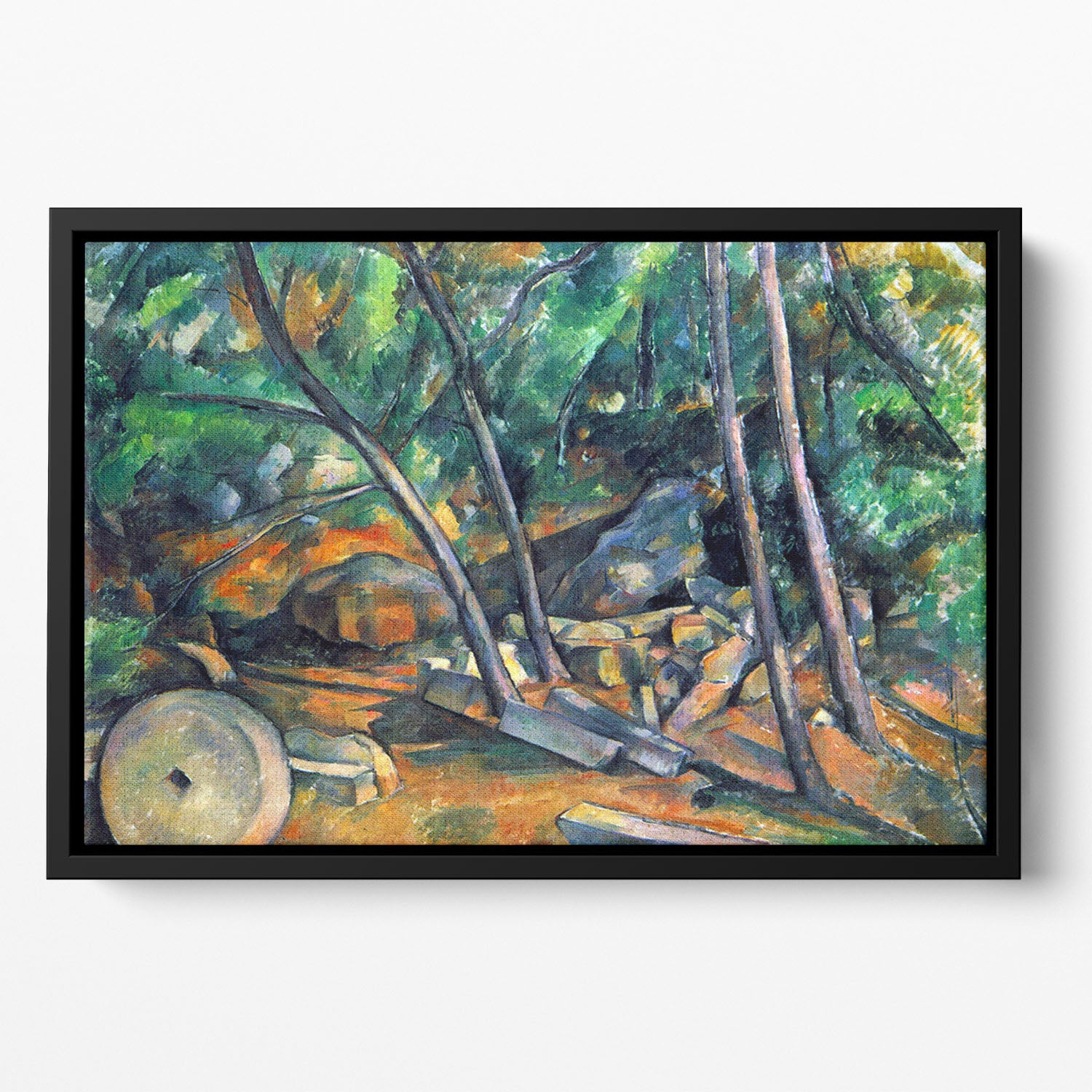 Mill Stone by Cezanne Floating Framed Canvas - Canvas Art Rocks - 2