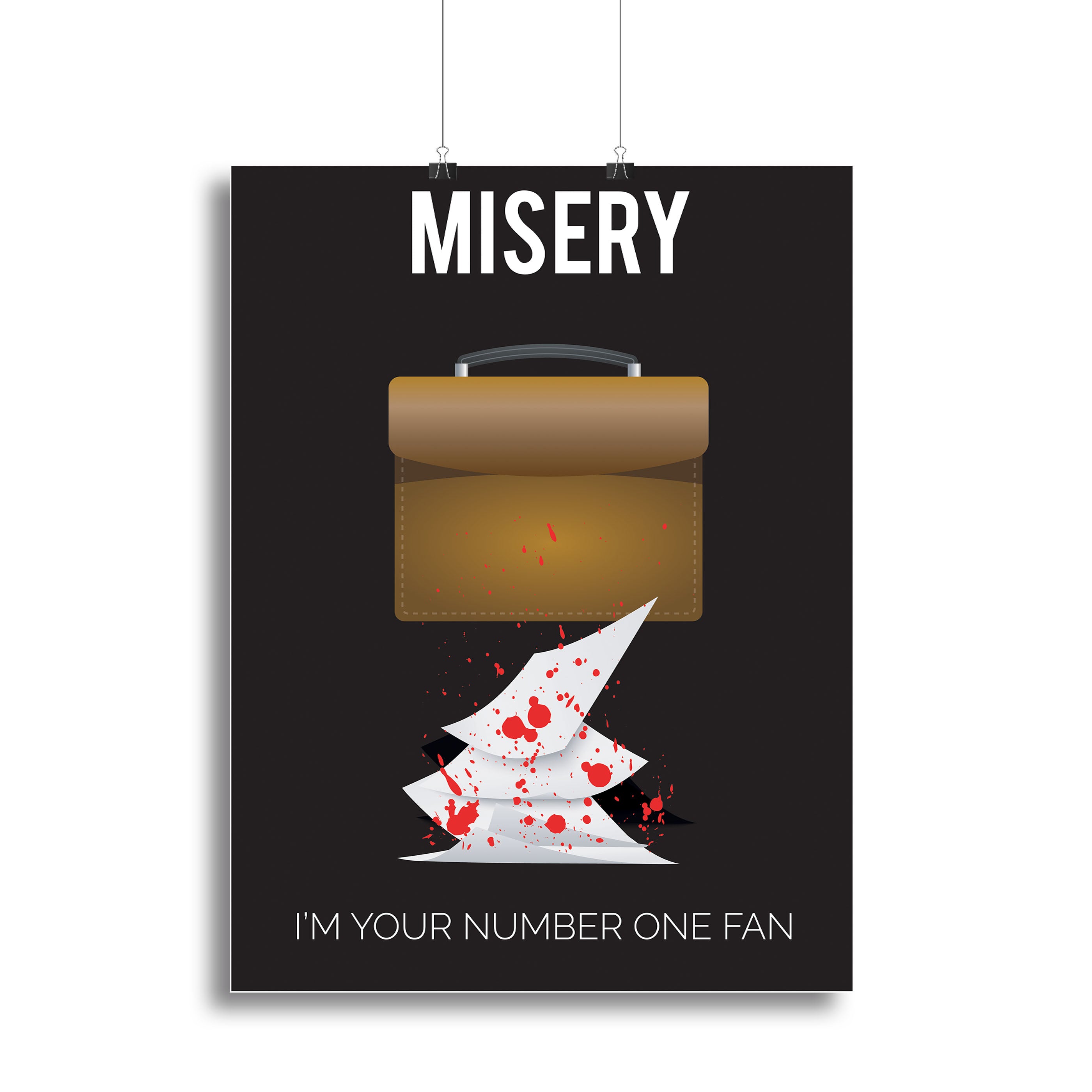 Misery Im Your Number One Fan Minimal Movie Canvas Print or Poster - Canvas Art Rocks - 2
