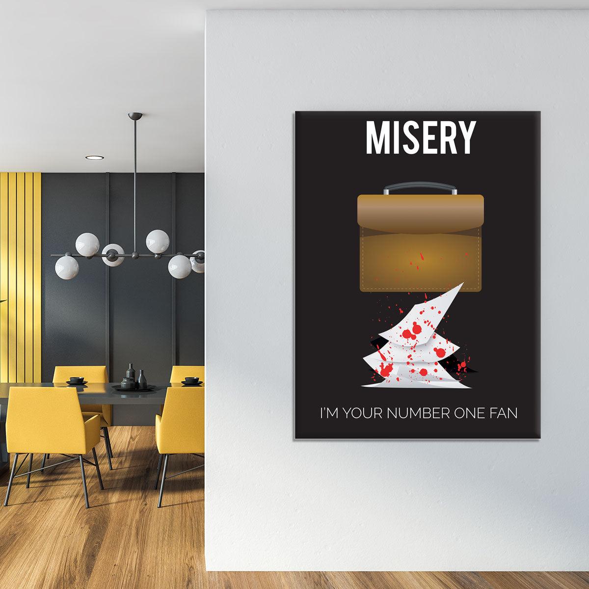 Misery Im Your Number One Fan Minimal Movie Canvas Print or Poster - Canvas Art Rocks - 4