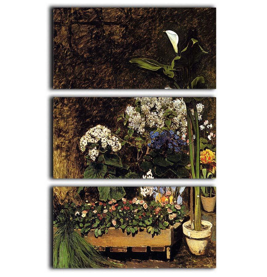 Mixed Spring Flowers by Renoir 3 Split Panel Canvas Print - Canvas Art Rocks - 1
