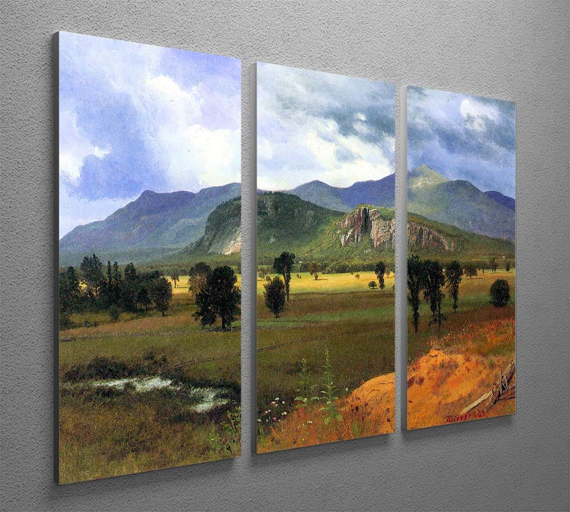 Moat Mountain Intervale New Hampshire by Bierstadt 3 Split Panel Canvas Print - Canvas Art Rocks - 2