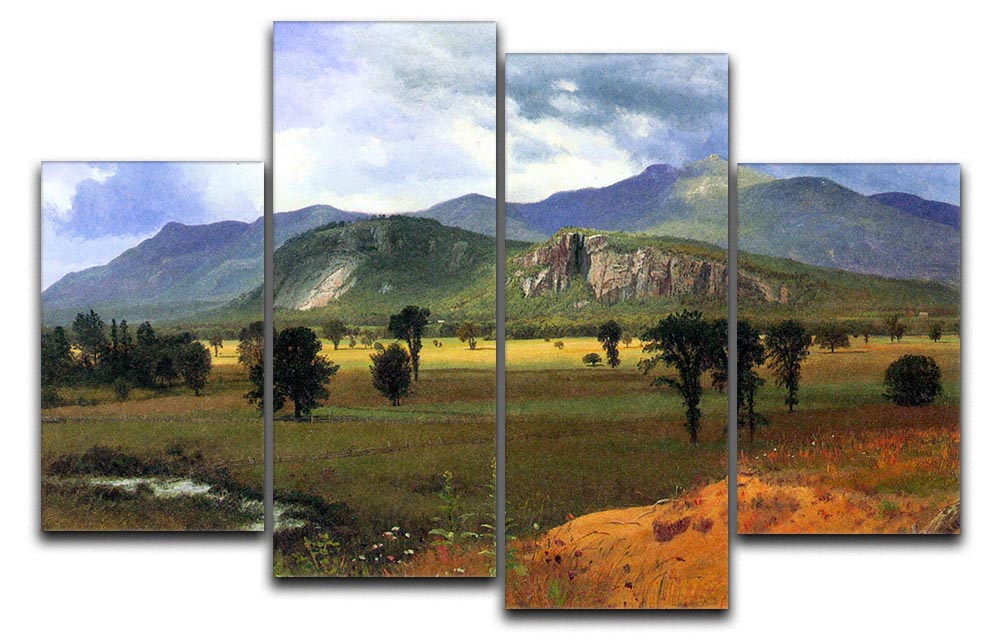 Moat Mountain Intervale New Hampshire by Bierstadt 4 Split Panel Canvas - Canvas Art Rocks - 1